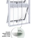 Ver imagem 4 de Janela de Alumínio Máximo Ar Duplo Vertical com Grade 100x60cm Lucasa Ideale Branco