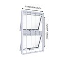 Ver imagem 2 de Janela de Alumínio Máximo Ar Duplo Vertical com Grade 100x60cm Lucasa Ideale Branco