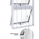 Ver imagem 3 de Janela de Alumínio Máximo Ar Duplo Vertical com Grade 100x60cm Lucasa Ideale Branco
