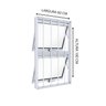Janela de Alumínio Máximo Ar Duplo Vertical com Grade 100x60cm Lucasa Ideale - 2