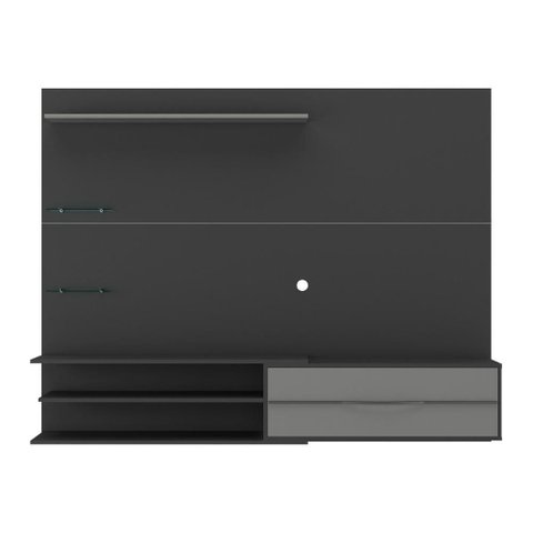 Painel com Suporte para Tv até 65 Polegadas 1 Porta e Prateleiras Multimóveis Mp1073 - Preto/