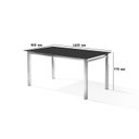 Ver imagem 4 de Conjunto Sala de Jantar Mesa Ortenia Tampo Vidro com 6 Cadeiras Dinah New Cinza/Cromado