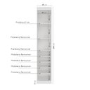 Ver imagem 4 de Guarda Roupa Modulado 1 Porta com Espelho 6 Prateleiras Hera CabeCasa MadeiraOriginals