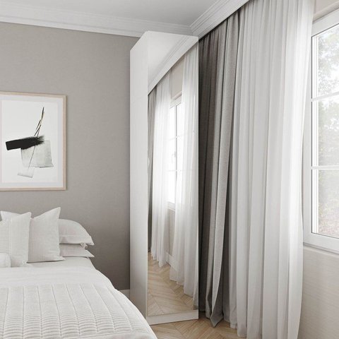 Guarda Roupa Planejado 1 Porta com Espelho 6 Prateleiras Hera CabeCasa MadeiraOriginals Branco