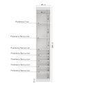 Ver imagem 4 de Guarda Roupa Planejado 1 Porta com Espelho 6 Prateleiras Hera CabeCasa MadeiraOriginals Branco