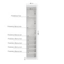 Ver imagem 4 de Guarda Roupa Planejado 1 Porta com Espelho 6 Prateleiras Hera CabeCasa MadeiraOriginals