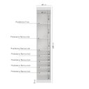 Ver imagem 4 de Guarda Roupa Modulado 1 Porta com Espelho 6 Prateleiras Hera CabeCasa MadeiraOriginals