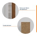 Ver imagem 6 de Guarda Roupa Modulado 1 Porta com Espelho 6 Prateleiras Hera CabeCasa MadeiraOriginals