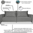Ver imagem 3 de Sofa Living 2 Lugares Nori 160cm Veludo Deluxe 2938 Ezz