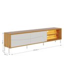 Ver imagem 2 de Rack Bancada Amalfi Naturale Off White Matte Pés em Metal - Colibri