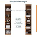 Ver mais imagens de Guarda Roupa Planejado 1 Porta com Espelho 6 Prateleiras Hera CabeCasa MadeiraOriginals Marrom/Louro