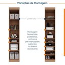 Ver mais imagens de Guarda Roupa Modulado 1 Porta com Espelho 6 Prateleiras Hera CabeCasa MadeiraOriginals
