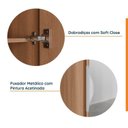 Ver imagem 5 de Guarda Roupa Planejado 1 Porta com Espelho 6 Prateleiras Hera CabeCasa MadeiraOriginals Marrom/Louro