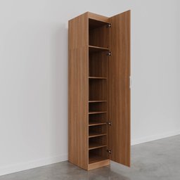 Guarda Roupa Modulado 1 Porta com Espelho 6 Prateleiras Hera CabeCasa MadeiraMadeira - 10