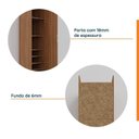 Ver imagem 6 de Guarda Roupa Planejado 1 Porta com Espelho 6 Prateleiras Hera CabeCasa MadeiraOriginals Marrom/Louro