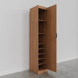 Guarda Roupa Modulado 1 Porta com Espelho 6 Prateleiras Hera CabeCasa MadeiraMadeira - 10