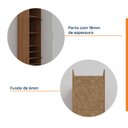Ver imagem 6 de Guarda Roupa Modulado 1 Porta com Espelho 6 Prateleiras Hera CabeCasa MadeiraOriginals Marrom/Louro/Algodão