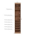 Ver imagem 4 de Guarda Roupa Planejado 1 Porta com Espelho 6 Prateleiras Hera CabeCasa MadeiraOriginals Marrom/Louro