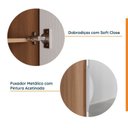Ver imagem 5 de Guarda Roupa Planejado 1 Porta com Espelho 6 Prateleiras Hera CabeCasa MadeiraOriginals Marrom/Louro