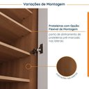 Ver imagem 7 de Guarda Roupa Planejado 1 Porta com Espelho 6 Prateleiras Hera CabeCasa MadeiraOriginals Marrom/Louro