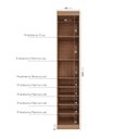 Ver imagem 4 de Guarda Roupa Modulado 1 Porta com Espelho 6 Prateleiras Hera CabeCasa MadeiraOriginals