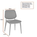 Ver imagem 3 de Cadeira para Mesa de Jantar Tami 48cm Madeira Maciça | Preto - Sallar Home