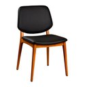 Ver imagem 1 de Cadeira para Mesa de Jantar Tami 48cm Madeira Maciça | Preto - Sallar Home