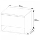 Ver imagem 4 de Armário de Banheiro 1 Porta 1 Prateleira Mármore Lunar Bn3606 - Tecno Mobili