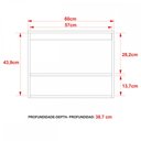 Ver imagem 5 de Armário de Banheiro 1 Porta 1 Prateleira Mármore Lunar Bn3606 - Tecno Mobili