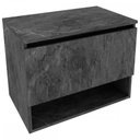 Ver imagem 2 de Armário de Banheiro 1 Porta 1 Prateleira Mármore Lunar Bn3606 - Tecno Mobili