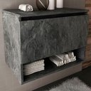 Ver imagem 1 de Armário de Banheiro 1 Porta 1 Prateleira Mármore Lunar Bn3606 - Tecno Mobili