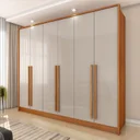 Ver imagem 1 de Guarda Roupa Casal 6 Portas 5 Gavetas 275cm Ariel Yescasa