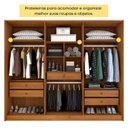 Ver imagem 5 de Guarda Roupa Casal 6 Portas 5 Gavetas 275cm Ariel Yescasa
