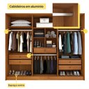 Ver mais imagens de Guarda Roupa Casal 6 Portas 5 Gavetas 275cm Ariel Yescasa