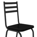 Ver imagem 5 de Conjunto De Mesa Com 4 Cadeiras Malva Tampo De Vidro 75cm Preto Artefamol 9993 - ASSENTO PRETO