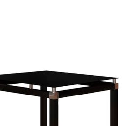 Conjunto De Mesa Com 4 Cadeiras Malva Tampo De Vidro 75cm Preto Artefamol 9993 - ASSENTO PRETO - 3