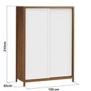 Ver imagem 3 de Guarda-Roupa Modulado 2 Portas Modena Marrom/Amêndoa/Branco