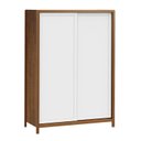 Ver imagem 2 de Guarda-Roupa Modulado 2 Portas Modena Marrom/Amêndoa/Branco