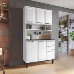 Cozinha Compacta em Aço 105cm 6 Portas 2 Gavetas Pratika Itatiaia - 1