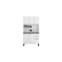 Ver imagem 5 de Cozinha Compacta em Aço 105cm 6 Portas 2 Gavetas Pratika Itatiaia Branco