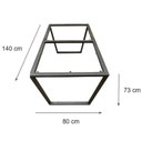 Ver imagem 6 de Base de Ferro P/ Mesa de Jantar Estilo Industrial - Modelo Trapezio - Pintura Eletrostática
