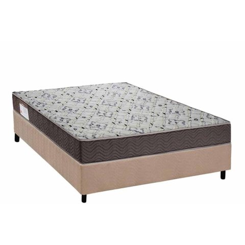 Conjunto Box Viúva: Colchão Anatômico Ortobom D45 Iso 150 Mega Firme + Base Crc Suede Clean (