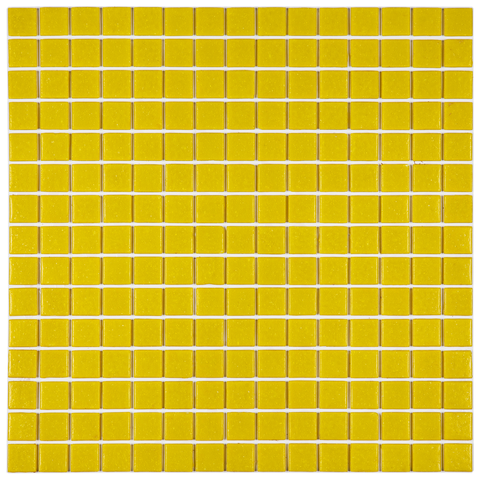 Pastilha de Vidro Fosca de 32cm x 32cm Rende Glass Mosaic Amarelo