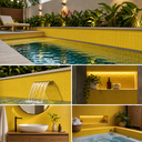 Ver imagem 5 de Pastilha de Vidro Fosca de 32cm x 32cm Rende Glass Mosaic Amarelo