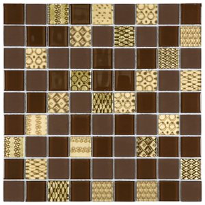 Pastilha de Vidro Patchwork 29,2x29,2cm