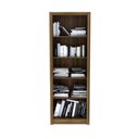 Ver imagem 4 de Kit Armário 2 Portas e Estante de Canto Mdp Nogal Escritório Consultório Home Office