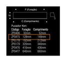 Ver imagem 3 de Puxador Moveis Ken Dourado Matte Fosco 128mm Zen Zp0475.955