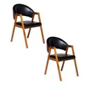 Ver imagem 2 de Kit 2 Cadeiras Luiza Sala de Jantar com Braço Madeira Maciça Movellu Home