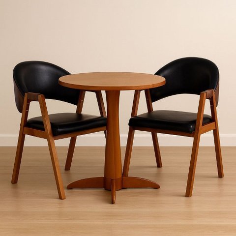 Kit 2 Cadeiras Luiza Sala de Jantar com Braço Madeira Maciça Movellu Home