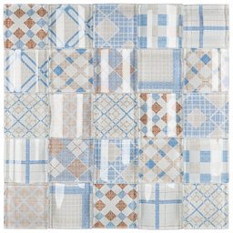 Kit Pastilha de Vidro Patchwork com 11 Placas de 30cm X 30cm Rende 1m² Glass Mosaic - 1